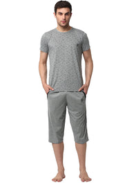 Mack Jonney Silver Silver Night Suit For Men's