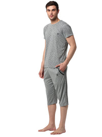 Mack Jonney Silver Silver Night Suit For Men's