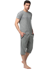 Mack Jonney Silver Silver Night Suit For Men's