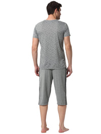 Mack Jonney Silver Silver Night Suit For Men's