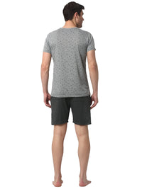 Mack Jonney Silver Grey Night Suit For Men's