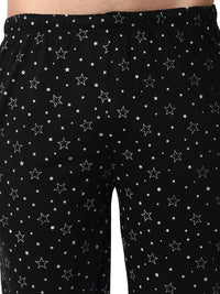 Mack Jonney Silver Black Night Suit For Men's