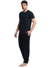Mack Jonney Dark Blue Night Suit For Men's