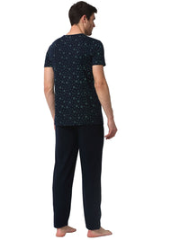 Mack Jonney Dark Blue Night Suit For Men's
