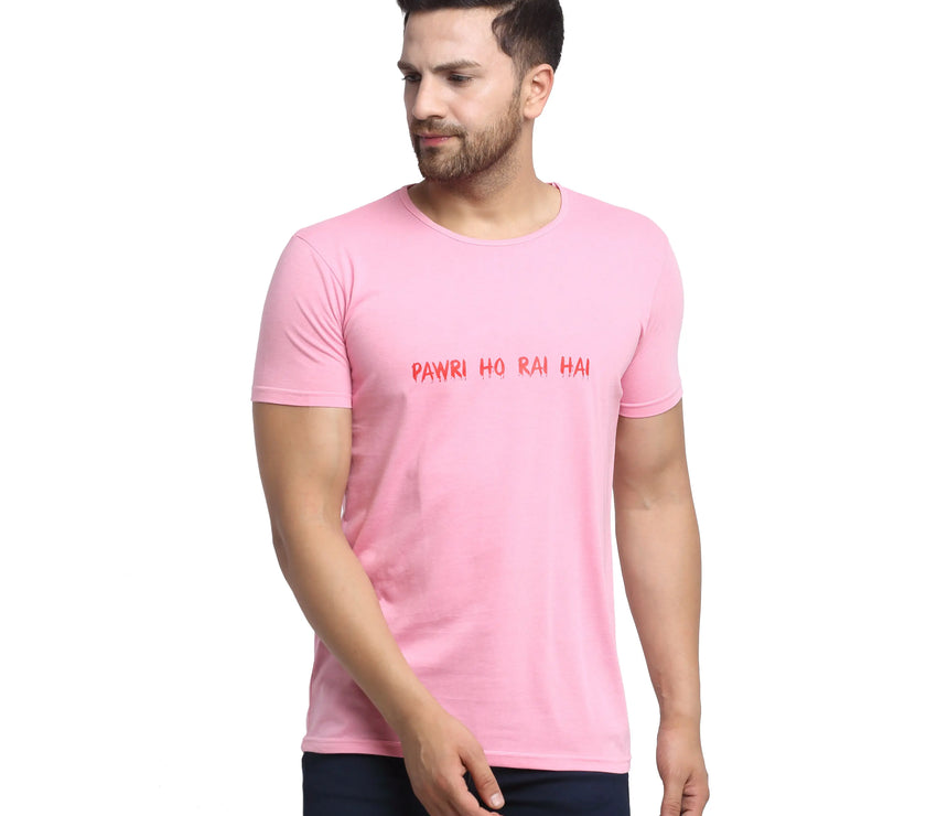 Vimal Jonney Round Neck Silver T-shirt For Men's - Vimal Clothing store