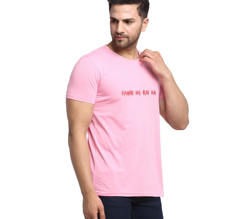 Vimal Jonney Round Neck Silver T-shirt For Men's - Vimal Clothing store