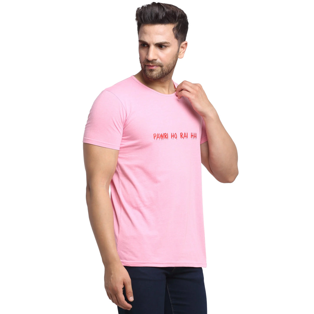 Vimal Jonney Round Neck Silver T-shirt For Men's - Vimal Clothing store