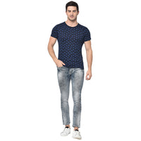 Mack Jonney Round Neck Dark Blue T-shirt For Men's
