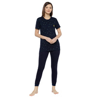 Mack Jonney Dark Blue Women's Night Suit