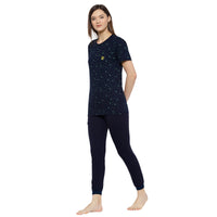 Mack Jonney Dark Blue Women's Night Suit