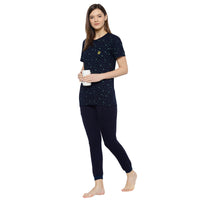 Mack Jonney Dark Blue Women's Night Suit