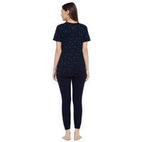Mack Jonney Dark Blue Women's Night Suit