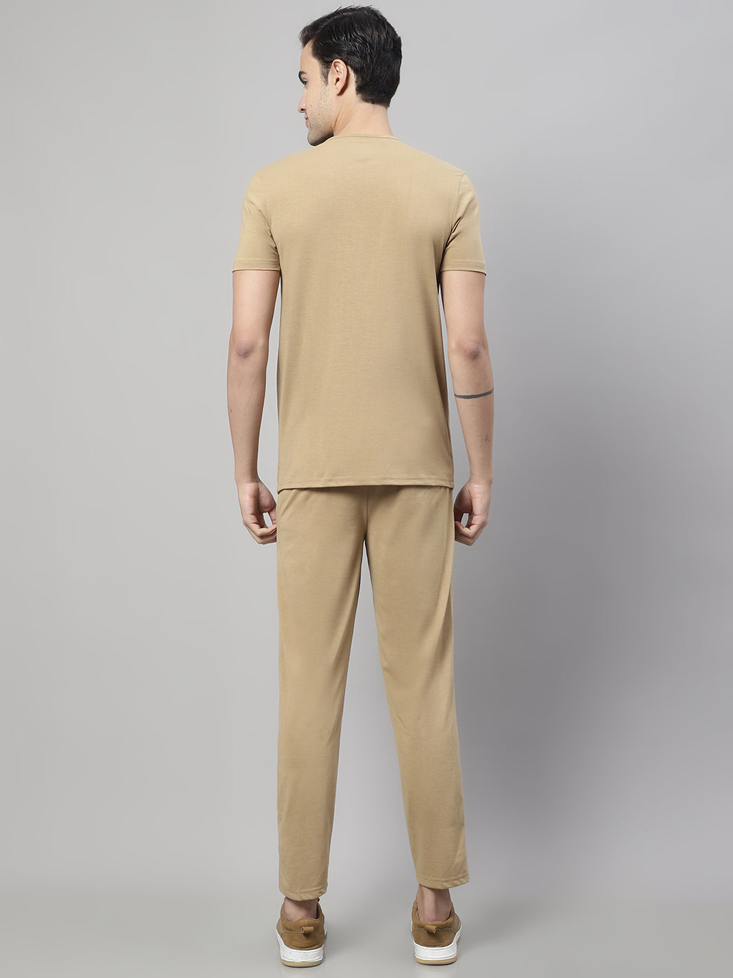 Mack Jonney Mud Cotton Printed Co-ord Set Tracksuit For Men(Zip On 1 Side Pocket)