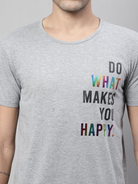 Mack Jonney Grey Melange Cotton Printed Co-ord Set Tracksuit For Men(Zip On 1 Side Pocket)