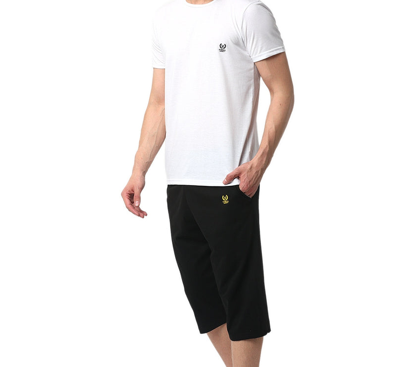 Mack Jonney White Black Night Suit For Men's