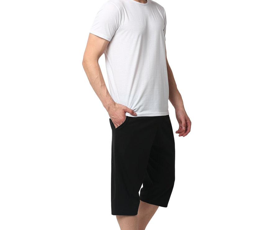 Mack Jonney White Black Night Suit For Men's