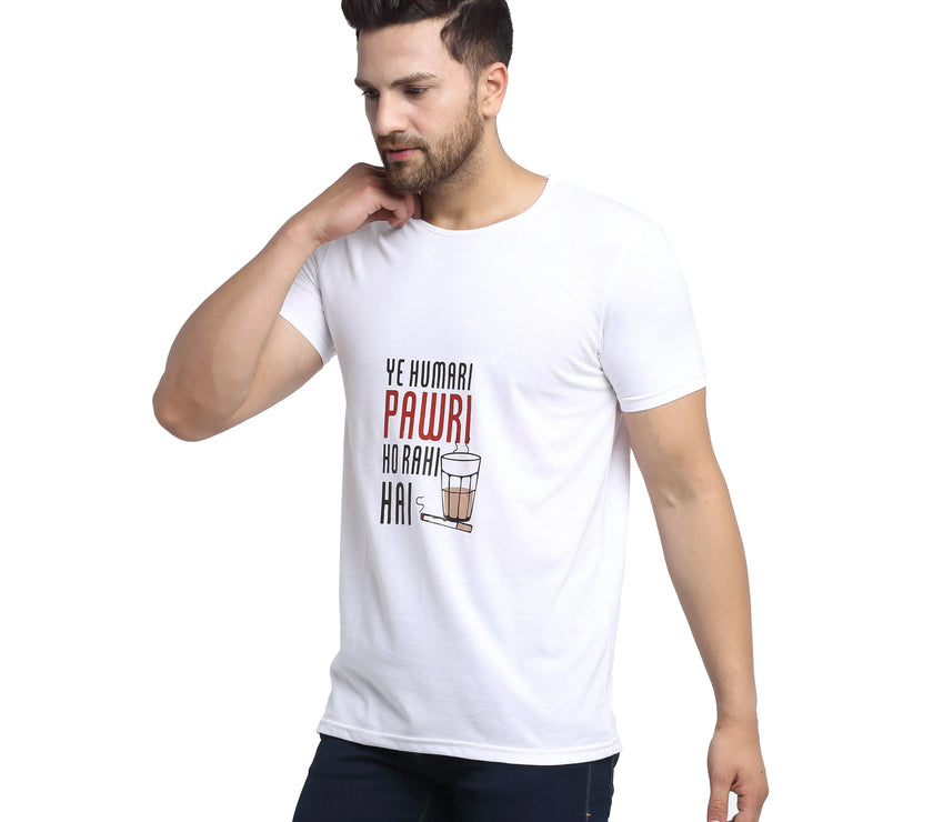 Vimal Jonney Round Neck Purple T-shirt For Men's - Vimal Clothing store