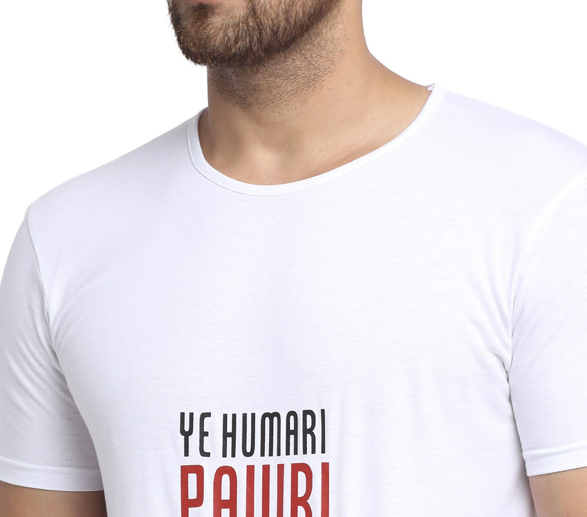 Vimal Jonney Round Neck Purple T-shirt For Men's - Vimal Clothing store