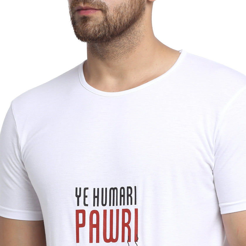 Vimal Jonney Round Neck Purple T-shirt For Men's - Vimal Clothing store