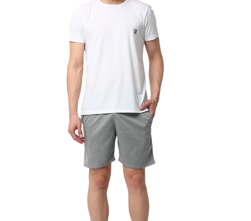 Mack Jonney White Silver Night Suit For Men's