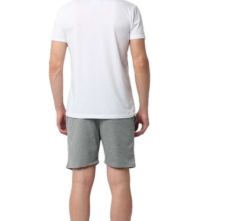 Mack Jonney White Silver Night Suit For Men's
