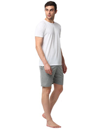Mack Jonney White Silver Night Suit For Men's