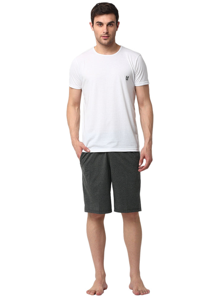 Mack Jonney White Grey Night Suit For Men's