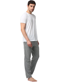 Mack Jonney White Silver Night Suit For Men's
