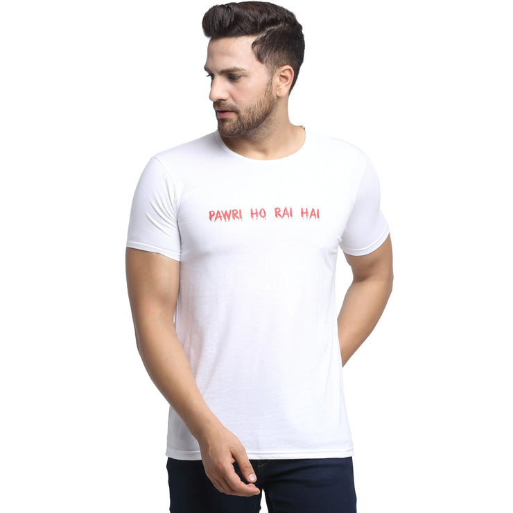 Vimal Jonney Round Neck White T-shirt For Men's - Vimal Clothing store