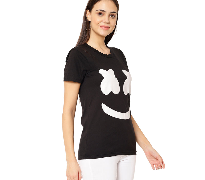 Mack Jonney Black Color T-shirt For Women