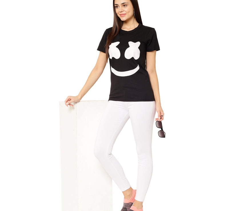 Mack Jonney Black Color T-shirt For Women