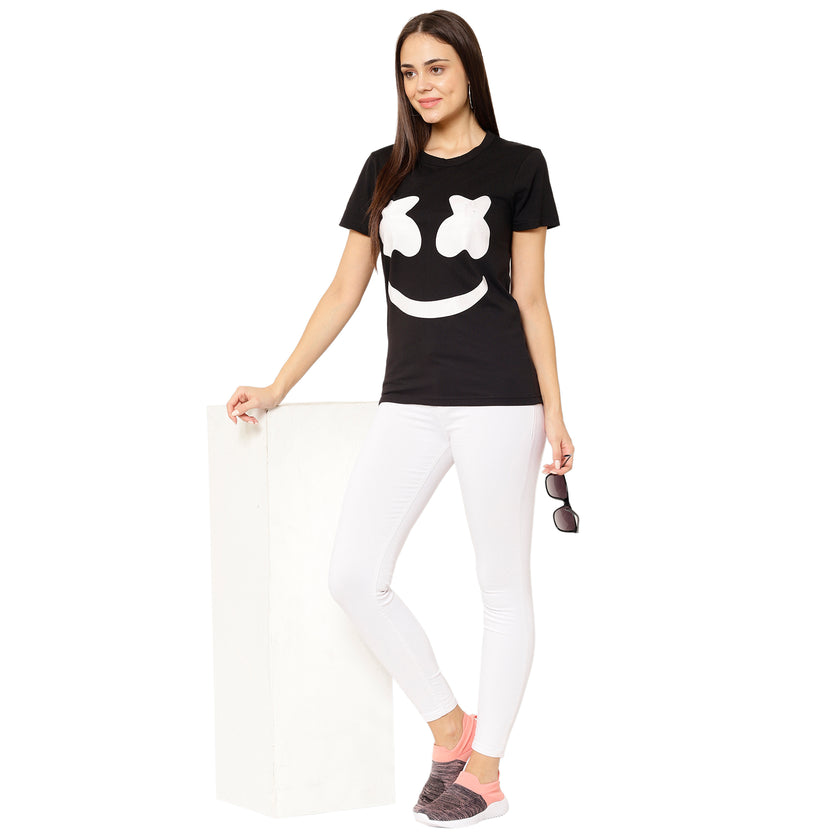 Mack Jonney Black Color T-shirt For Women