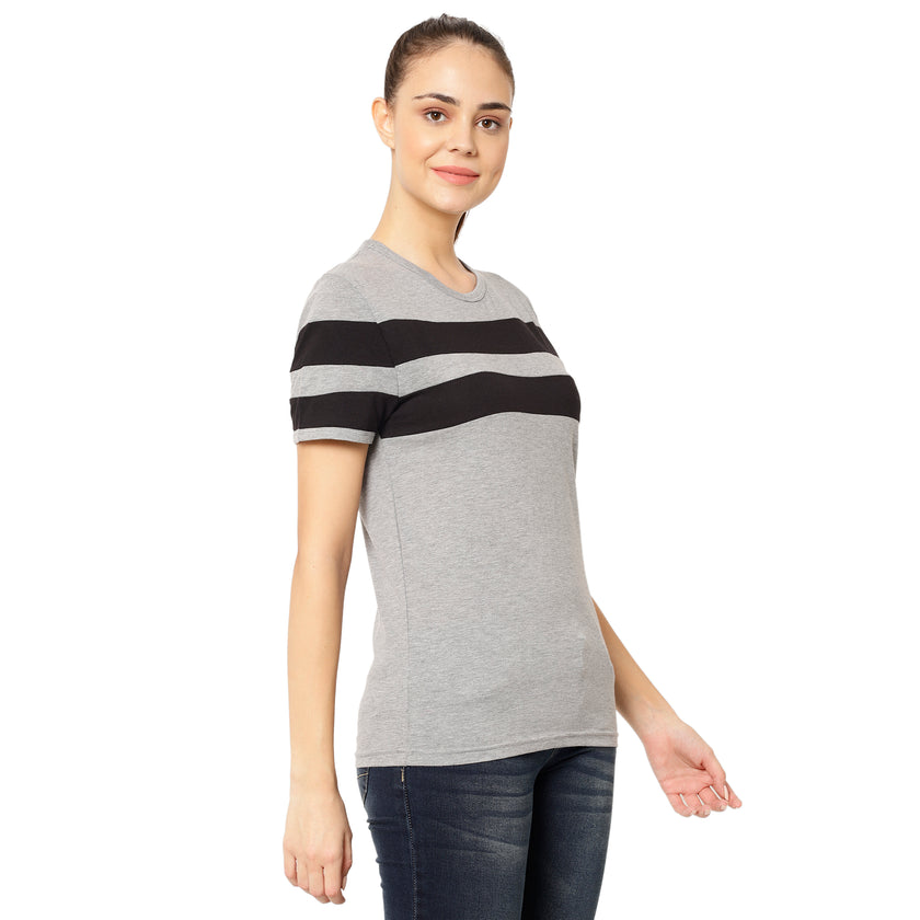 Mack Jonney Grey Color T-shirt For Women