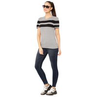 Mack Jonney Grey Color T-shirt For Women