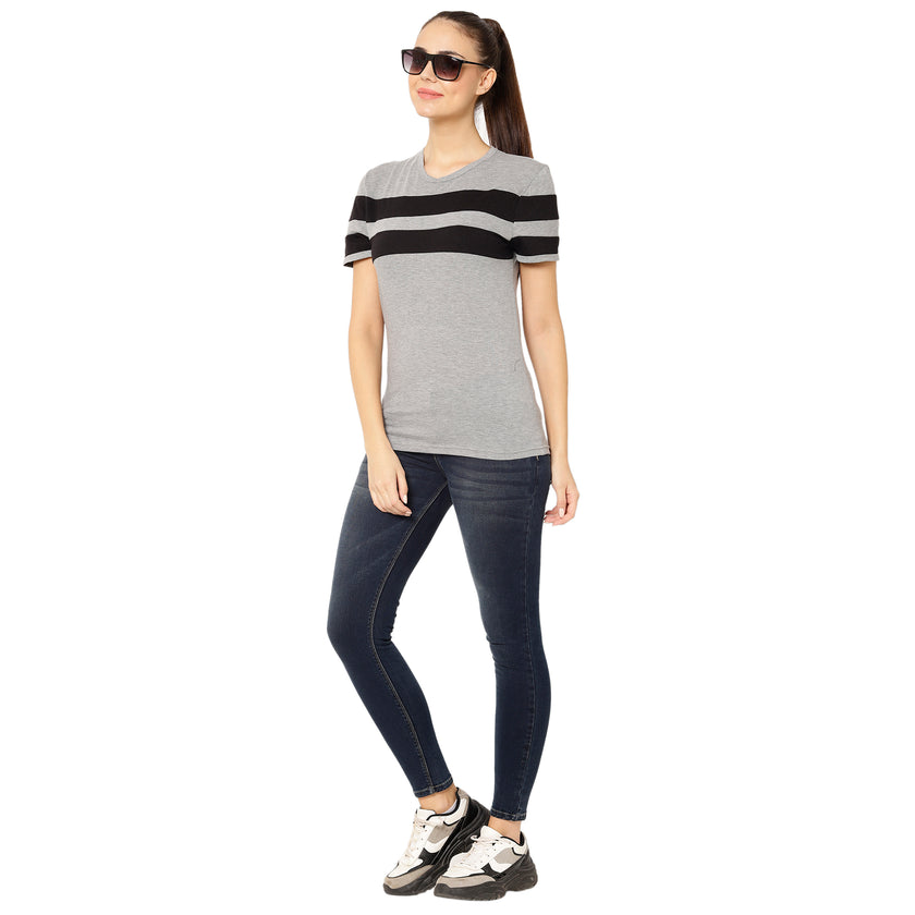 Mack Jonney Grey Color T-shirt For Women