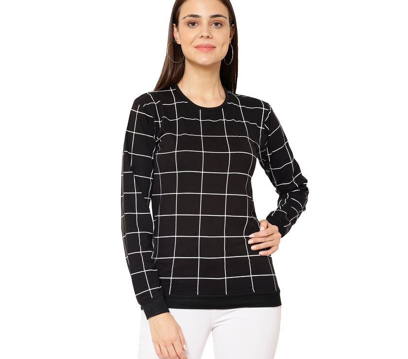 Mack Jonney Black Color Full Sleeve Tshirt For Women
