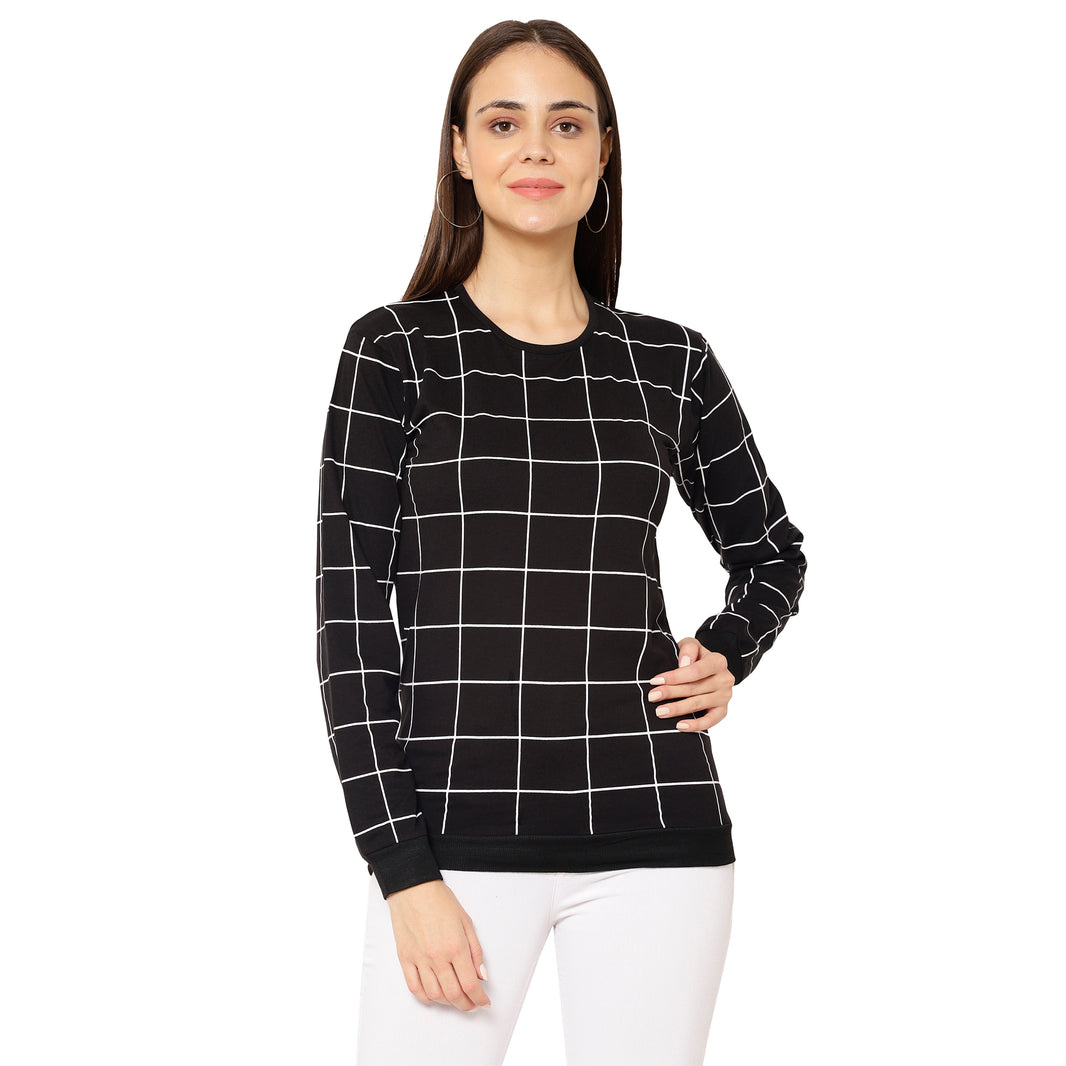 Mack Jonney Black Color Full Sleeve Tshirt For Women