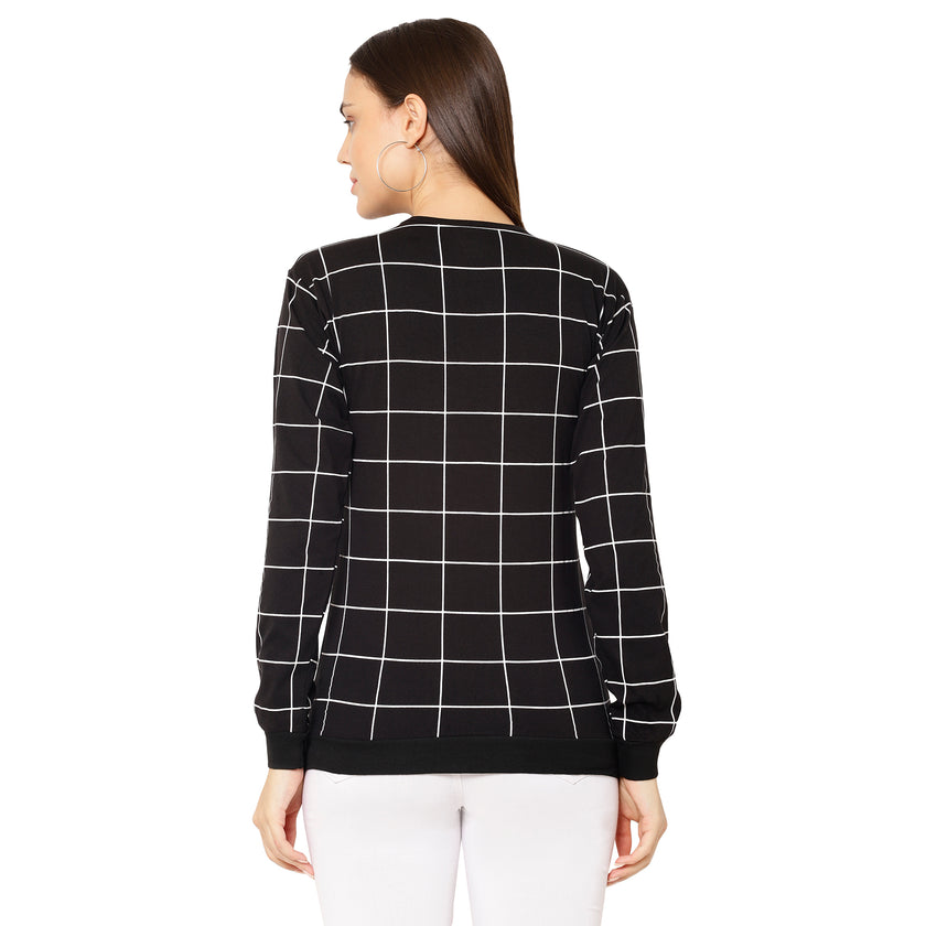 Mack Jonney Black Color Full Sleeve Tshirt For Women