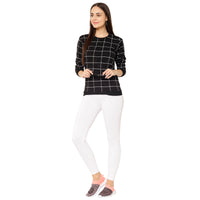 Mack Jonney Black Color Full Sleeve Tshirt For Women