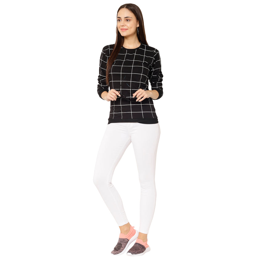 Mack Jonney Black Color Full Sleeve Tshirt For Women