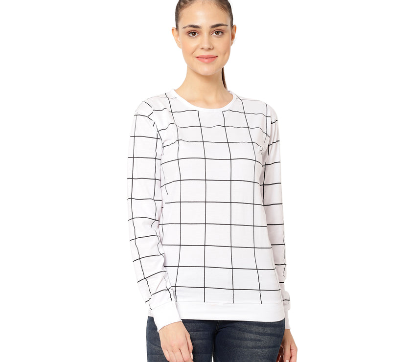 Mack Jonney White Color Full Sleeve Tshirt For Women