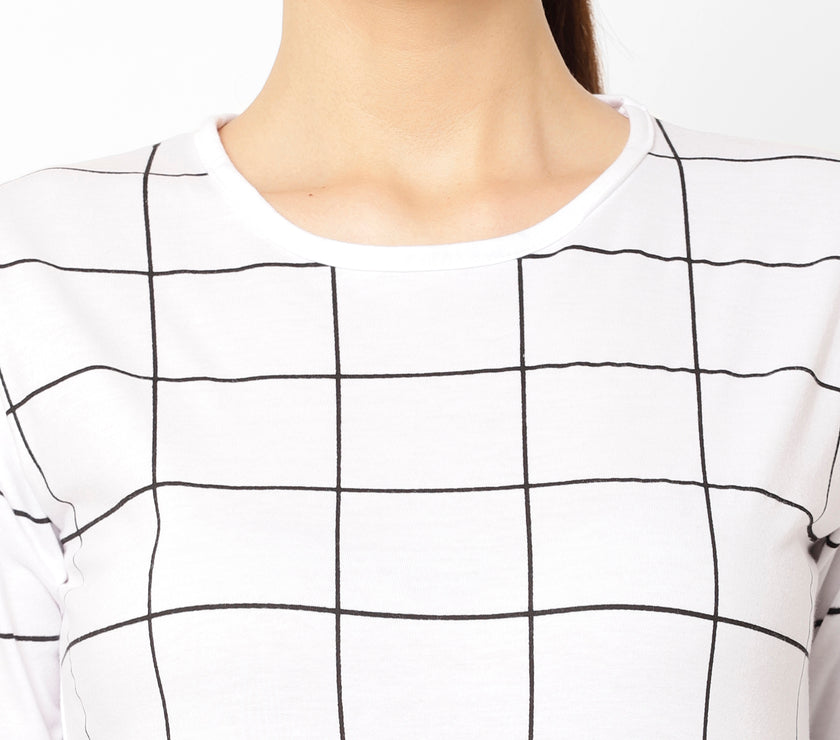Mack Jonney White Color Full Sleeve Tshirt For Women