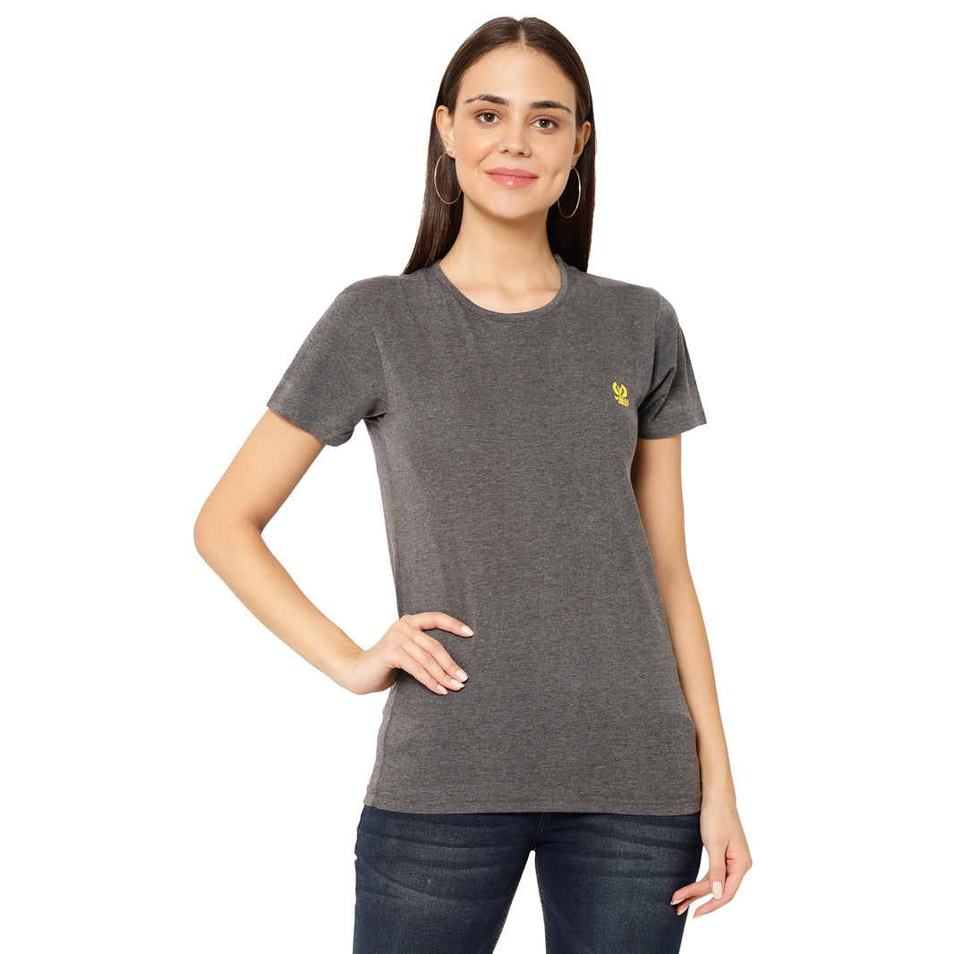 Mack Jonney Grey Color T-shirt For Women