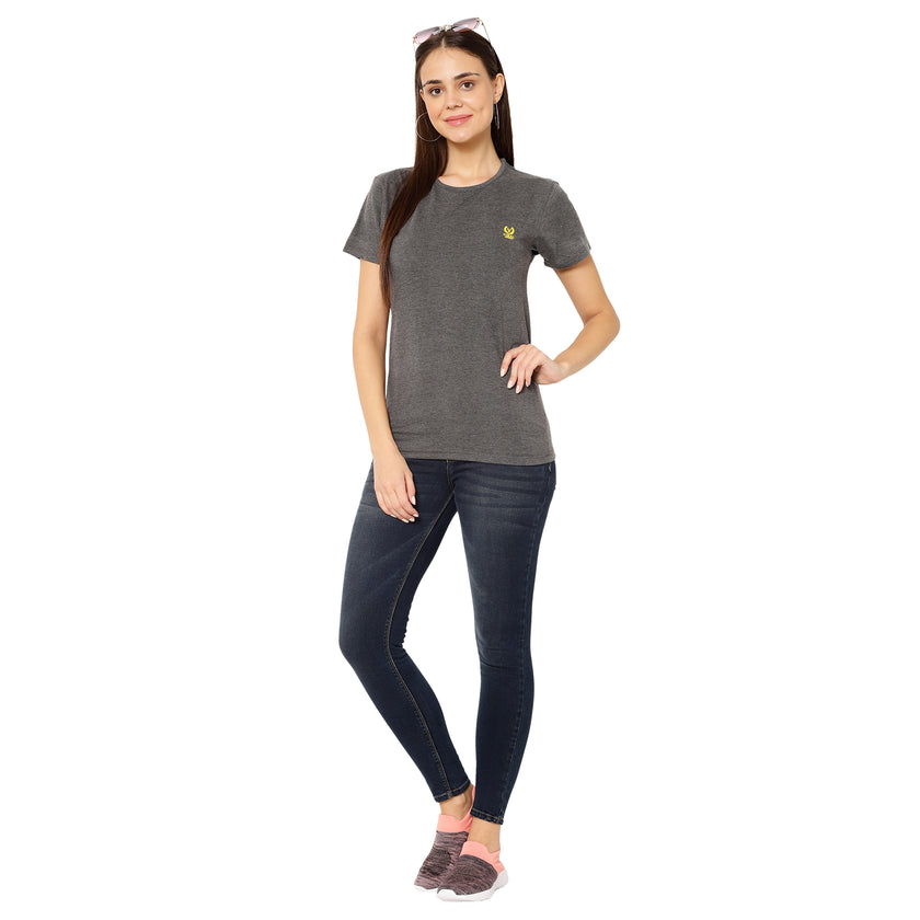 Mack Jonney Grey Color T-shirt For Women