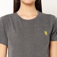 Mack Jonney Grey Color T-shirt For Women