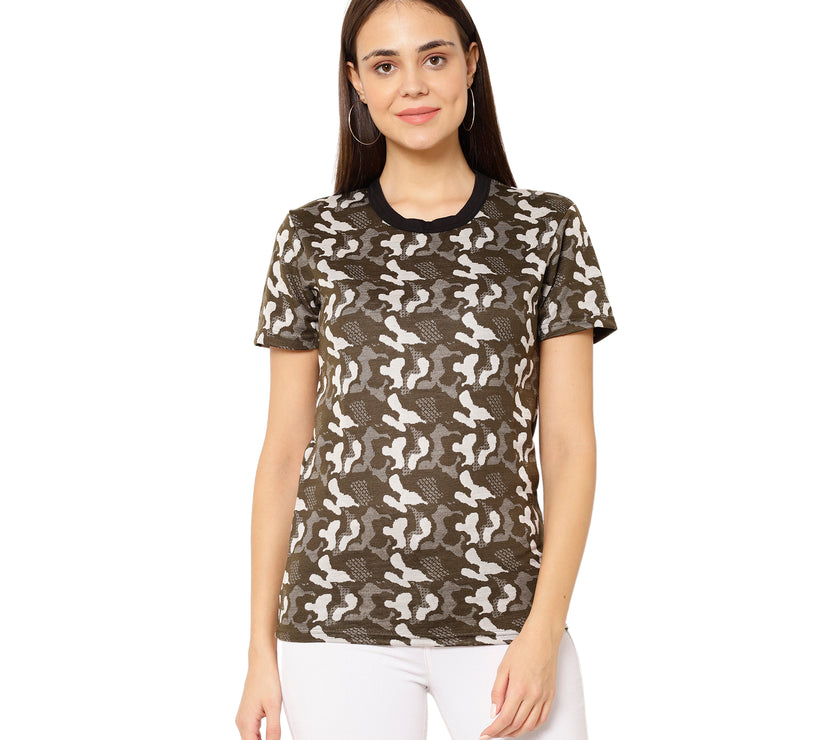 Mack Jonney Green Color T-shirt For Women