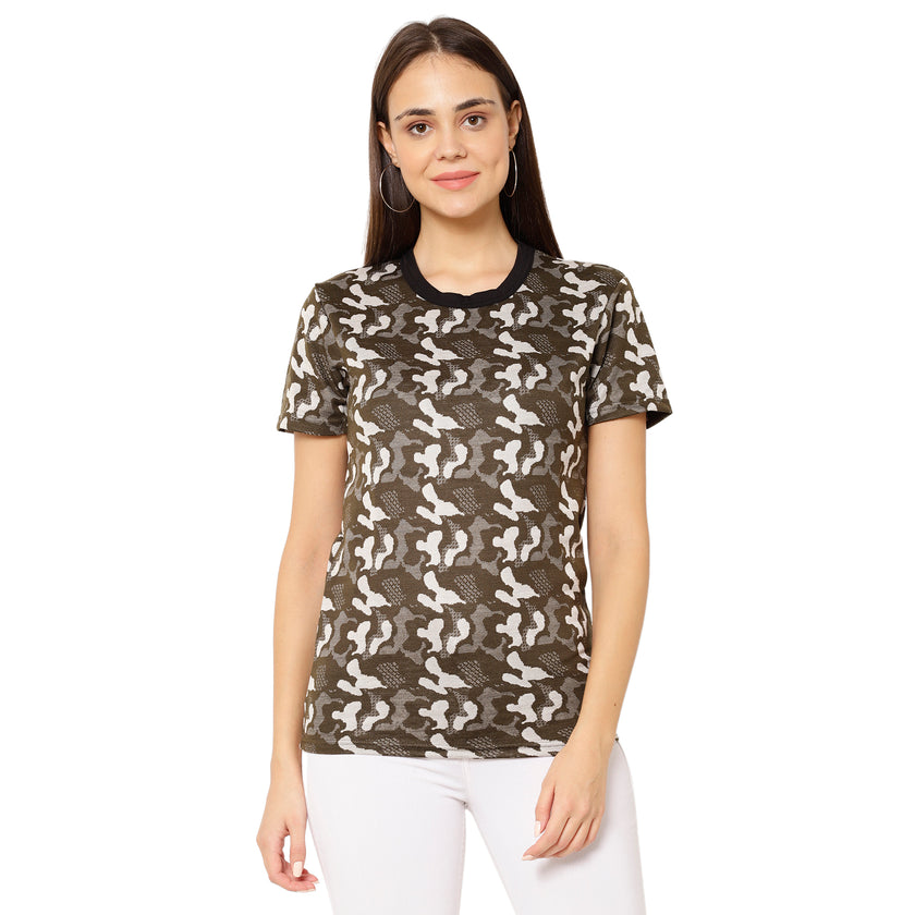 Mack Jonney Green Color T-shirt For Women