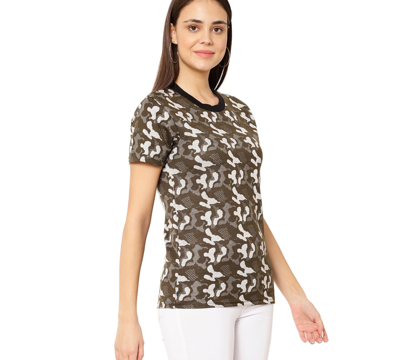 Mack Jonney Green Color T-shirt For Women