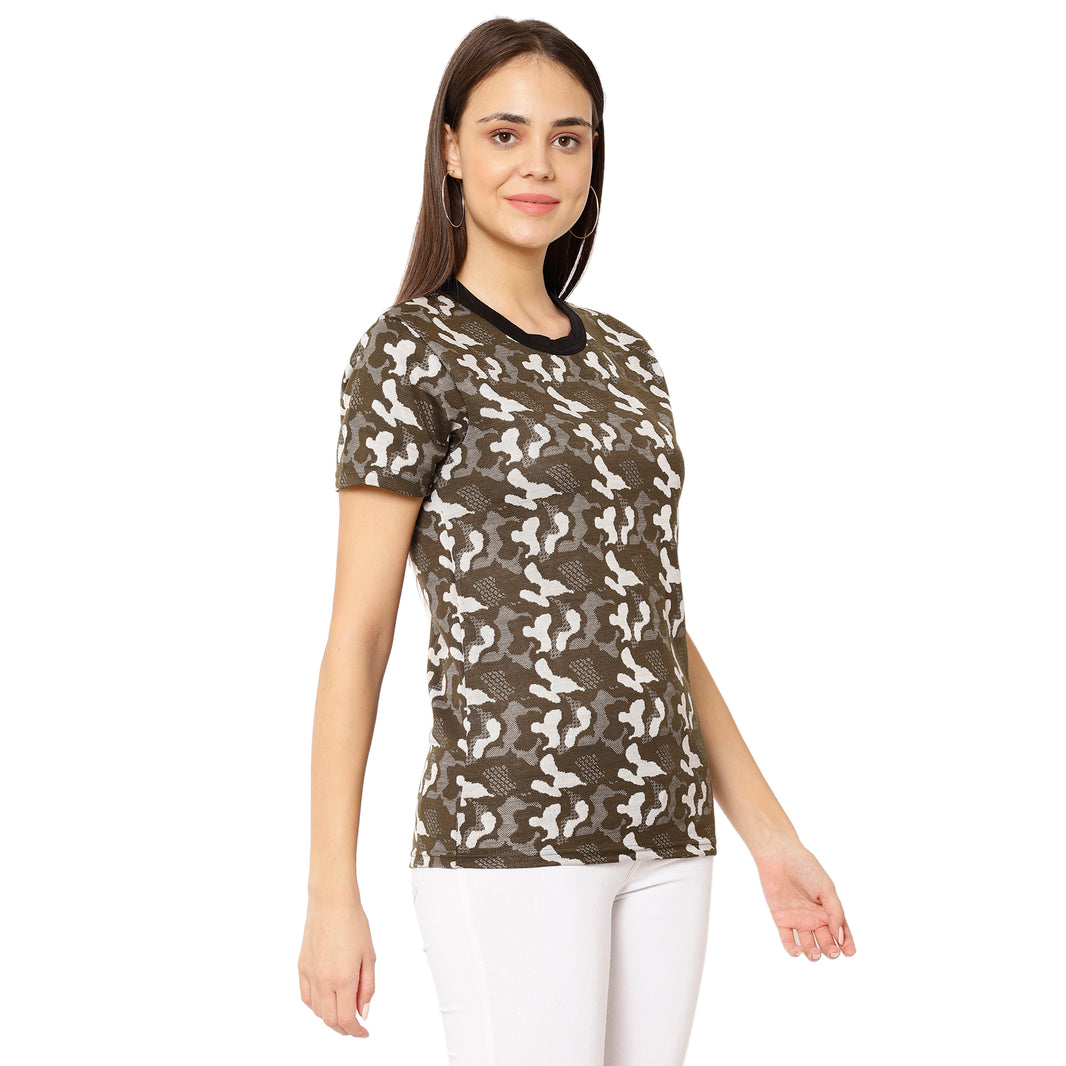 Mack Jonney Green Color T-shirt For Women