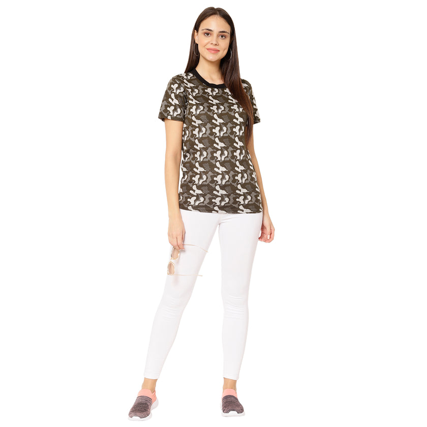 Mack Jonney Green Color T-shirt For Women